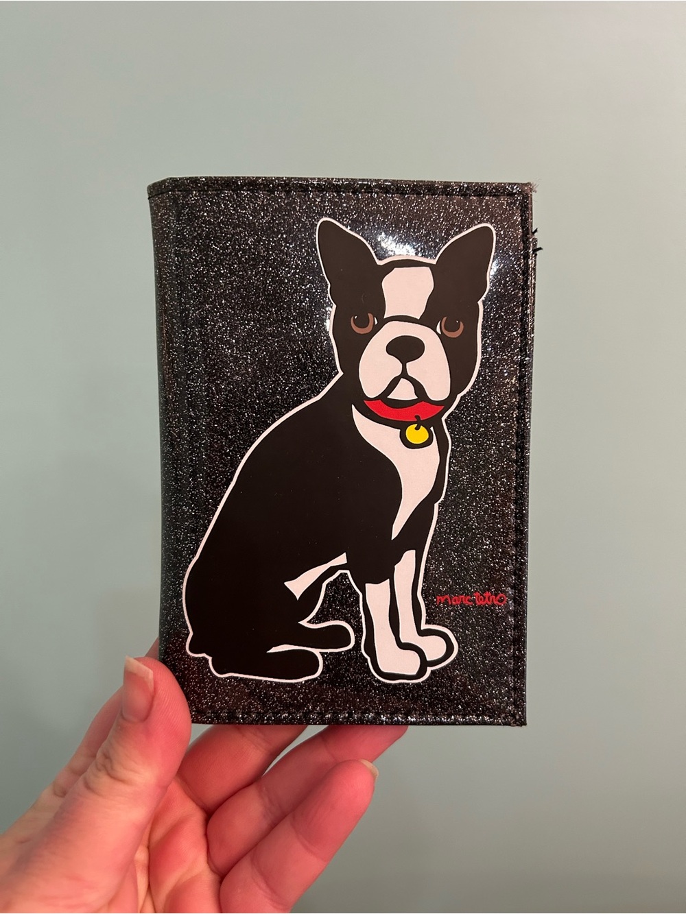 Marc Tetro Boston Terrier Travel Set Cosmetic Bag Luggage Tag Passport
